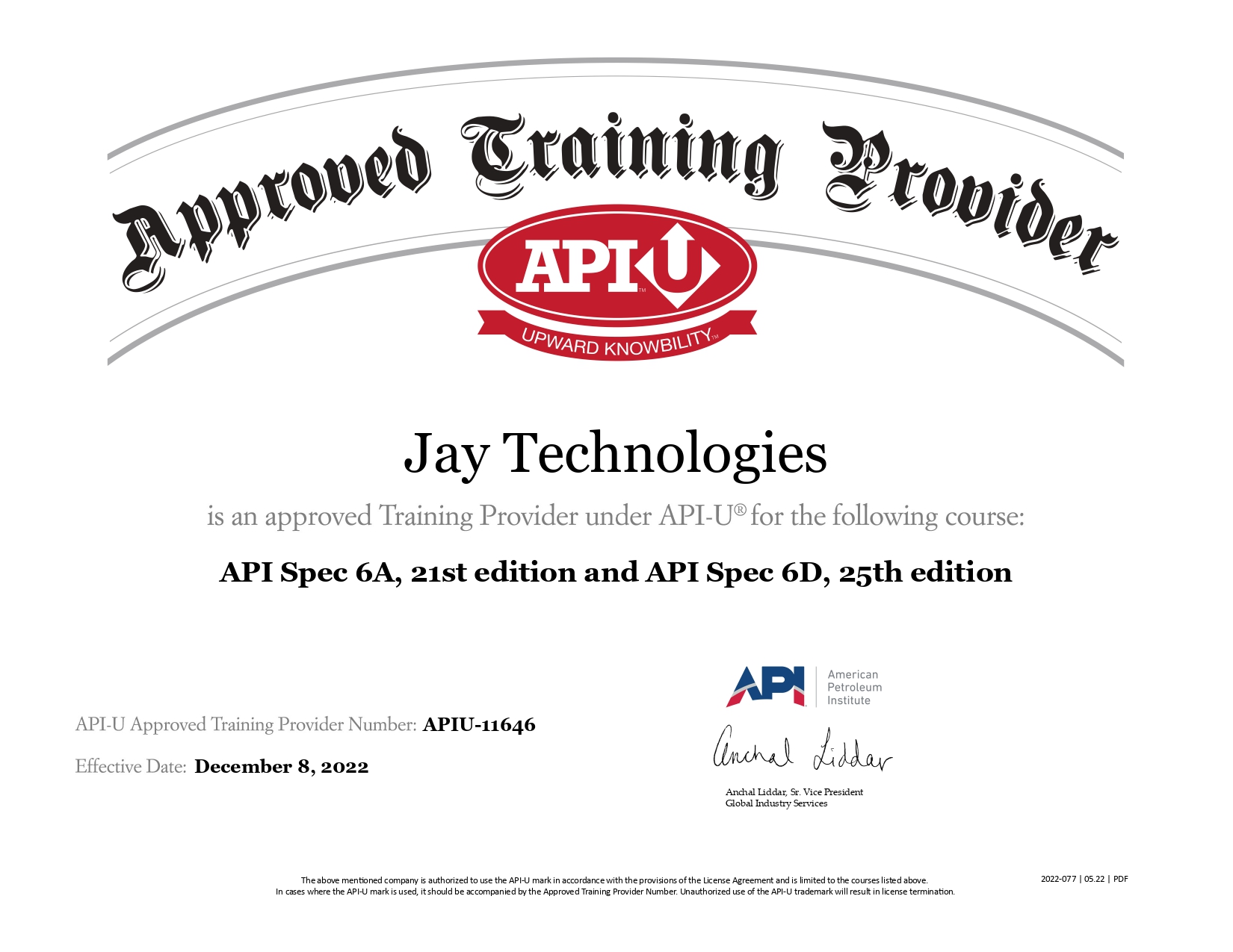 API Spec 6A & 6D Training